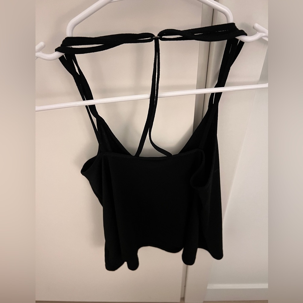 Topshop - Black V Neck Top
